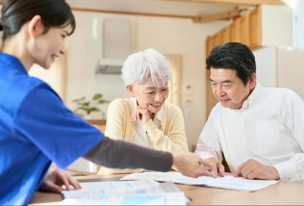 family discussing home care options and costs