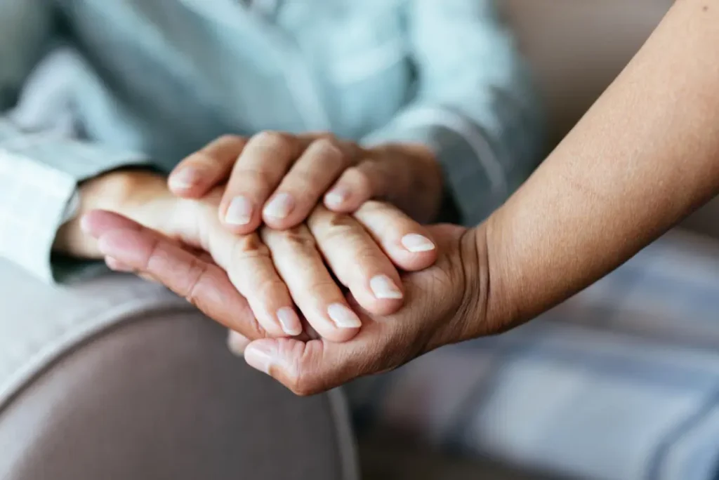 elderly parent receiving home care support in Ireland